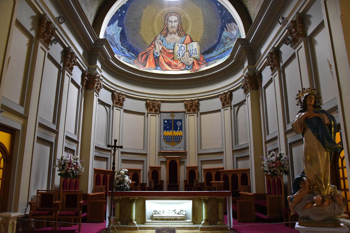 02C The Altar With Christ In The Cupola Of The Sacred Heart Cathedral In Punta Arenas Chile